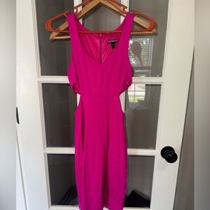 Express cut out hot pink dress size 0